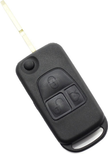 Husă Pentru Chei Auto Mercedes Benz Cu 3 Butoane Cu Lamă Pliabilă Cu 4 Piste