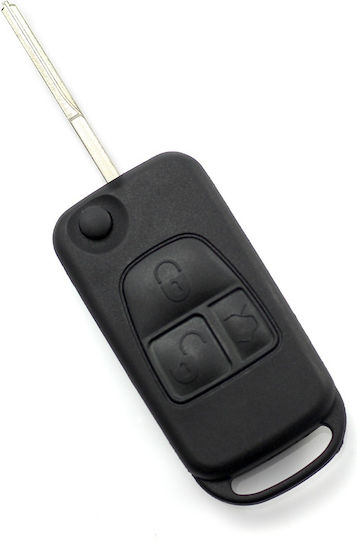 Husă Pentru Chei Auto Mercedes Benz Cu 3 Butoane Cu Lamă Rabatabilă Cu 2 Piste
