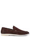 Suede Ανδρικά Loafers σε Καφέ Χρώμα