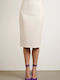 Pencil High-waisted Maxi Skirt Ecru