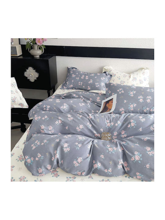Epavlis Homeware Σετ Σεντόνια Υπέρδιπλα με Λάστιχο 160x200+25εκ. Πολύχρωμο (4τμχ)