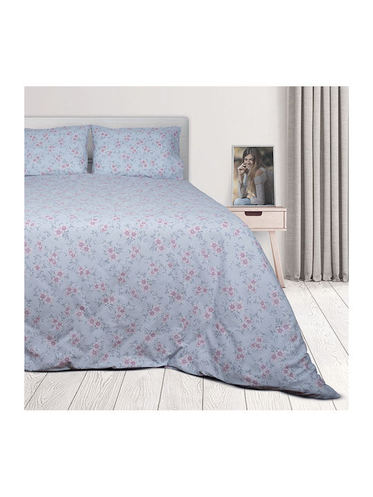 Epavlis Homeware 0401 Σετ Σεντόνια King Size 260x270εκ. Γαλάζιο (4τμχ)