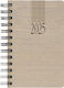 Daily Diary 2025 Indiana Spiral Beige S 11x16.5