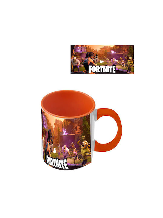Cană Fortnite Portocalie Mâner Interior