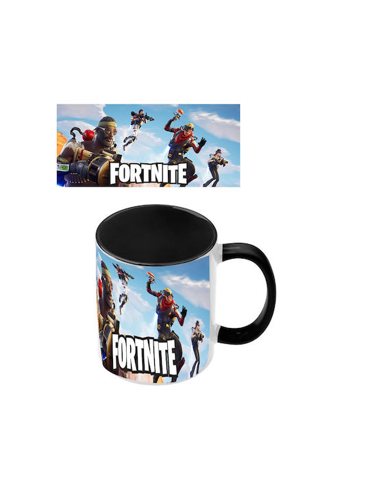 Cană Fortnite Neagră Mâner Interior