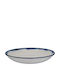 Kutahya Porselen Azure Plate Soup made of Porcelain Blue with Diameter 25cm 6pcs