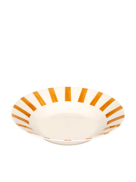 S-d Cheri Teller Suppe aus Porzellan Gelb mit D...
