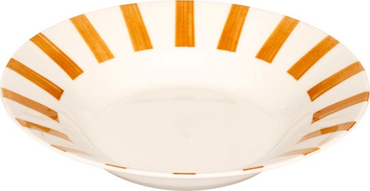 S-d Cheri Plate Soup made of Porcelain Yellow with Diameter 20cm