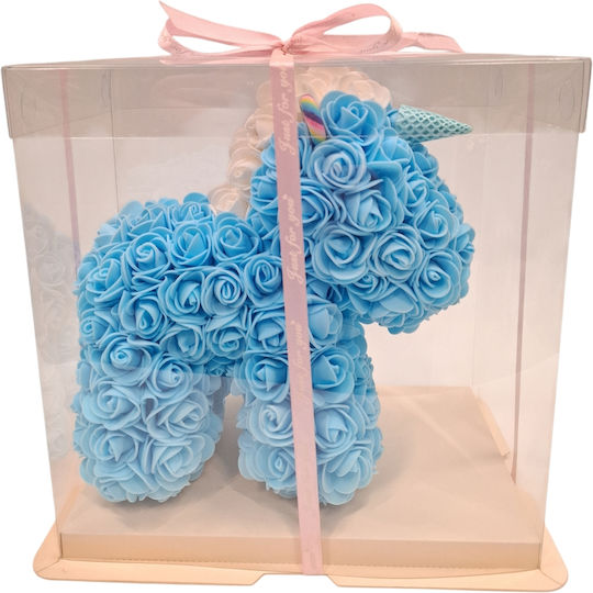 Rose Bear Unicorn Blue 25x25
