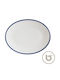 Bonna Servierplatte Oval aus Porzellan Blau 36x28cm 1Stück