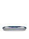Kutahya Porselen Serving Platter Oval made of Porcelain Blue 20x10cm
