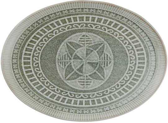 Kutahya Porselen Serving Platter Oval made of Porcelain Gray 27x16cm