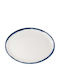 Kutahya Porselen Serving Platter Oval made of Porcelain Blue 33x19cm