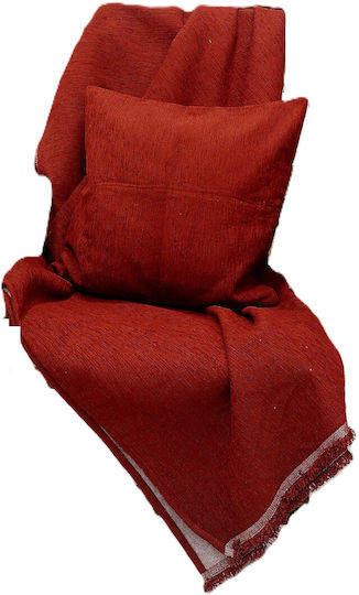 Palatex Pebble Ριχτάρι Πολυθρόνας Chenille 170x180εκ. Bordeaux