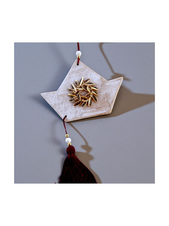 Artifact Hanging Handmade Ceramic Wall Decor Ecru 19.5x13.5cm Ceramic-19B
