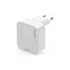 HAMA Зарядно Устройство Без Кабел GaN С 2 USB-C Изходни Порта 40W Power Delivery / Quick Charge 3.0 Бяло (00201955)
