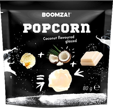 Boomza Pop Corn White Choc & Coconut 80gr