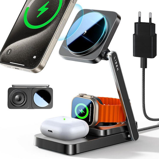 Lisen Charging Stand 15W in Black color (YL0424010003)