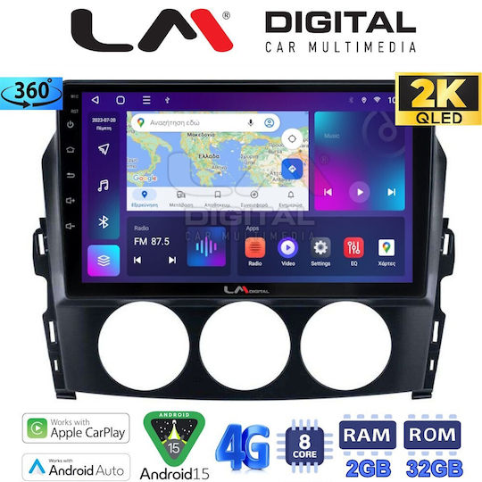 LM Digital Ηχοσύστημα Αυτοκινήτου για Mazda MX-5 2005 > 2015 (Bluetooth/USB/WiFi/GPS/Apple-Carplay/Android-Auto)