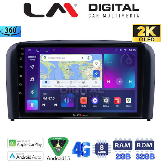 LM Digital Ηχοσύστημα Αυτοκινήτου για Volvo S80 2004 > 2006 (Bluetooth/USB/WiFi/GPS/Apple-Carplay/Android-Auto)