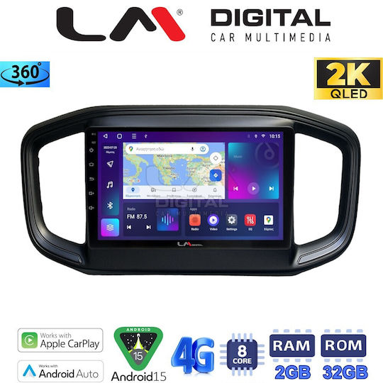 LM Digital Ηχοσύστημα Αυτοκινήτου για Fiat Strada 2021 (Bluetooth/USB/WiFi/GPS/Apple-Carplay/Android-Auto)