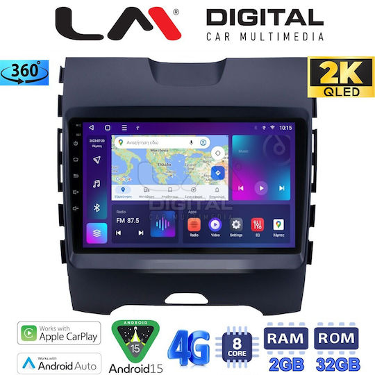 LM Digital Ηχοσύστημα Αυτοκινήτου για Ford Edge 2016 (Bluetooth/USB/WiFi/GPS/Apple-Carplay/Android-Auto)