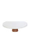 S-d Marble Τουρτιέρα Ξύλινη Λευκή 25x25x8εκ.