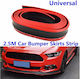 Lip Spoiler Universell Schwarz Rote Streifen