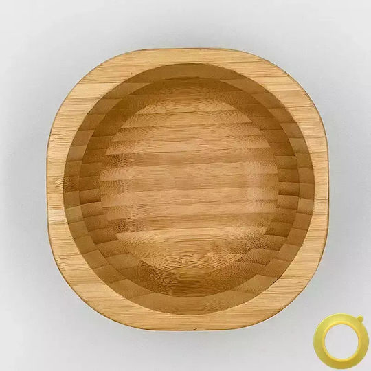 Pandaboo Παιδικό Μπωλ Φαγητού από Bamboo Κίτρινο