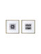 Artekko Διακοσμητικό Τοίχου Μωβ από Πλαστικό 60x3x60cm 2τμχ
