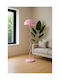 Διακοσμητικό Φωτιστικό Δαπέδου Κυματιστή Κολόνα Καπέλο Ροζ140x35 Cm