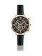Annie Rosewood Women's Watch Chronograph with Black Leather Strap