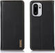 Khazneh Buchen Sie Leder Schwarz (OnePlus 15R)