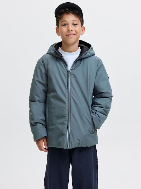 Jack & Jones Geacă Casual Pentru Copii Lungă Față Și Spate Cu Glugă Stormy Weather Stormy Weather