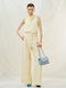 Women's Blouse Sleeveless with Halter Neck Yellow