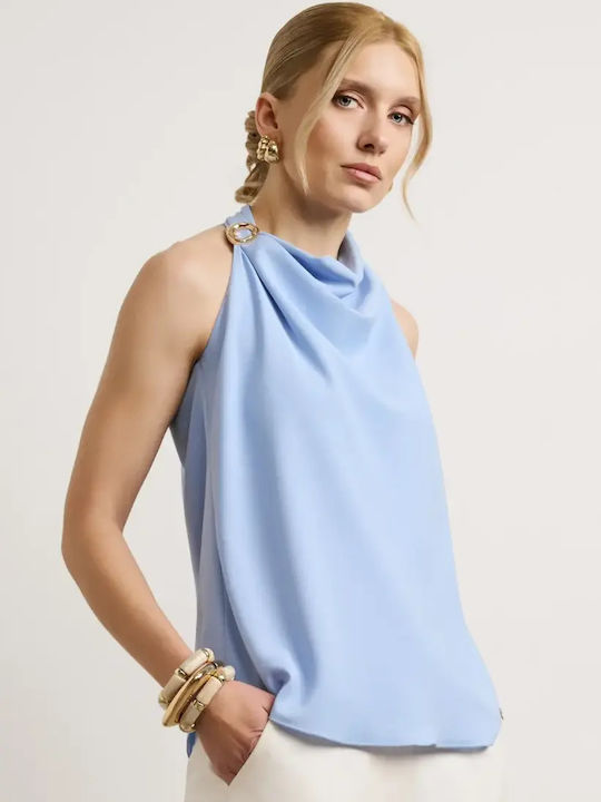 Desiree Women's Blouse Sleeveless with Halter N...