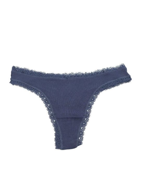 Hand's Foner Βαμβακερό Γυναικείο String με Δαντ...