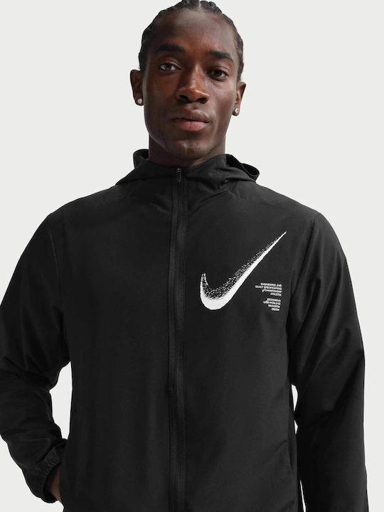 Dri-Fit Φούτερ με Κουκούλα Black