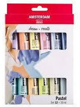 Royal Talens Amsterdam All Acrylics Standard Pastel 20ml 12τμχ