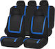 Set De Huse Pentru Scaune Auto Universal 9 Piese Model Linie Albastră Albastru