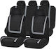Cheap Car Seat Cover Set Universal 9 Pieces Grey Line Model Gray