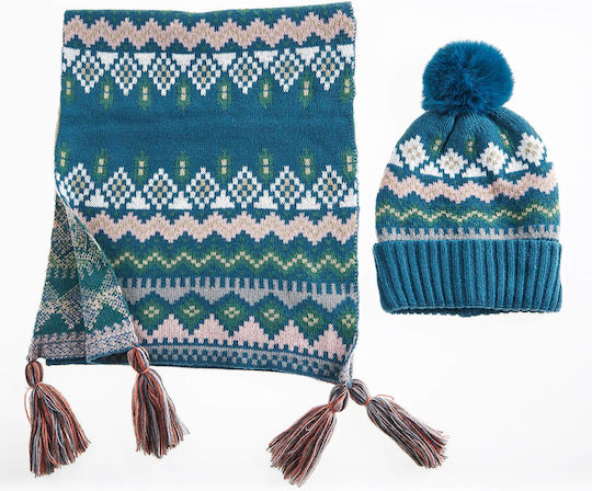Beanie Γυναικείος Σκούφος Πλεκτός σε Navy Μπλε χρώμα