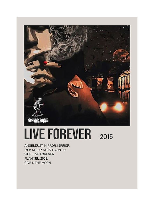 Music Poster Live Forever Lil Peep Ms496 30cm X 40cm