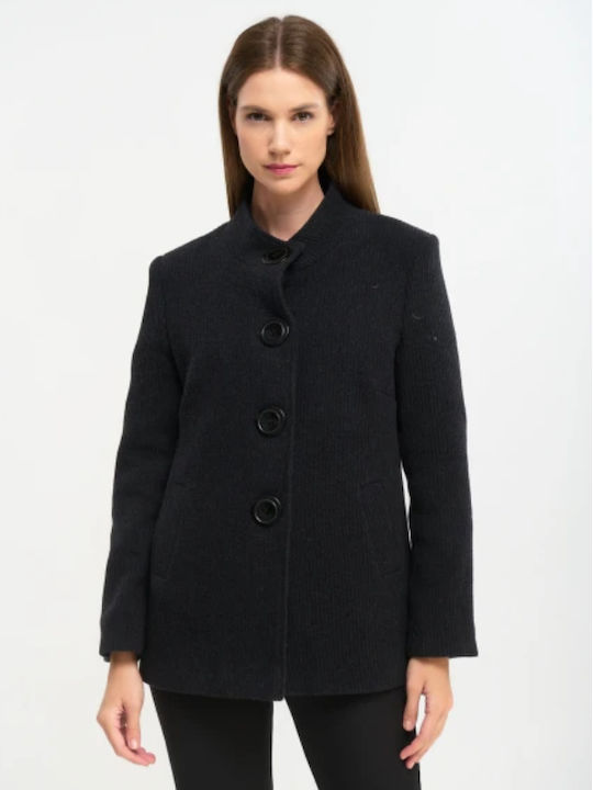 Fibes Kurz Damen Blazer Black
