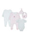 Little Hugs Baby Bodysuit Set Long-Sleeved with Accessories Multicolour 5pcs
