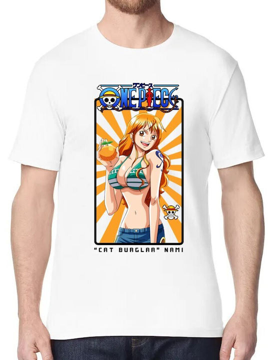 Tricou One Piece Nami Alb Pop Culture