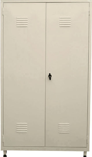 Doppelflügeliger Metallischer Gaalvanisierter Außenschrank mit Verriegelungsfunktion 190x70x50cm