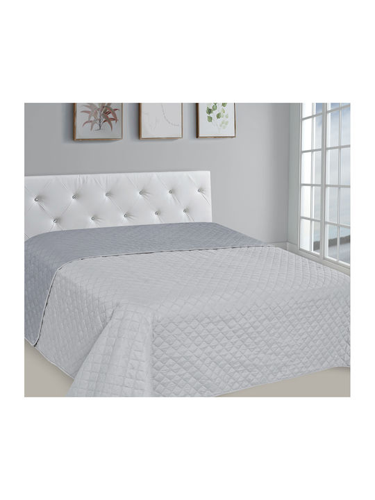 Palatex Romantica Покривало Единично Микрофибър Light Grey-grey 160x220см