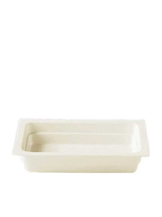 Kutahya Porselen Porcelain Salad Bowl Beige 32.5x26.5x6.5cm