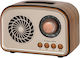 Kruger & Matz KM0834 Retro Επιτραπέζιο Ραδιόφωνο με Bluetooth Καφέ